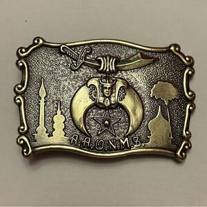 Vintage Brass Shriners Buckle